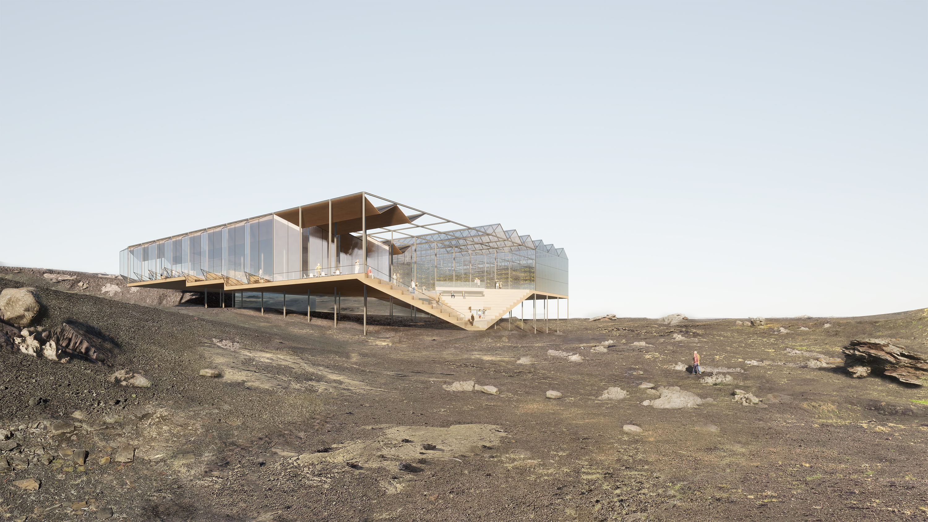 Greenhouse Iceland glazed facade steel modern design MOST Architecture